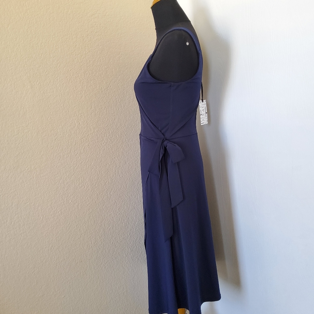 41 Hawthorn Navy Blue Faux Wrap Dress Size M NWT - Picture 4 of 11